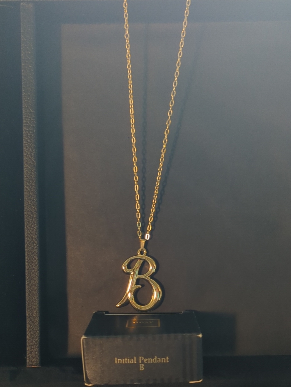Avon Gold Letter B Initial Pendant Necklace